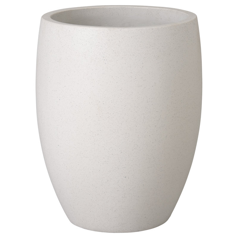 Pot à fleurs en ciment Efkea, H 27 po x l 22 po x P 22 po, Blanc