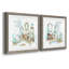 Blue Opulence I - ensemble de 2 peintures encadrées-127192429-127192428