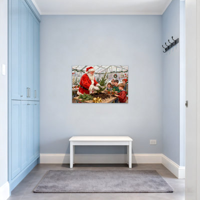 Arbre de Noël père Noël avec des enfants