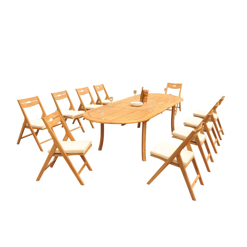 Ensemble repas pour 10 personnes Emmetsburg, 125 po x 43 po x 31,5 po