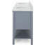 Meuble-lavabo double 73 po avec plateau en marbre Staisha-789796922