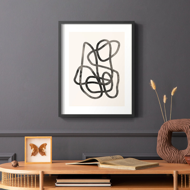 Matisse CC XXV, reproduction encadrée - bois massif, Noir, noir, noir, noir, H 10 po x l 8 po