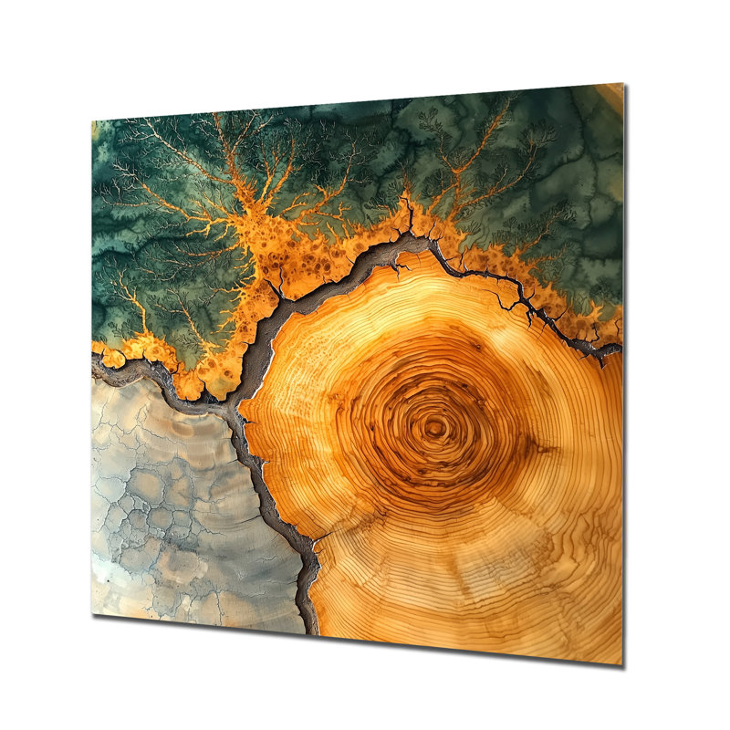 Été Birtchwood, glissade sur bois, paysage I - Forêt, impressions sur métal, H 29,5 po x l 29,5 po