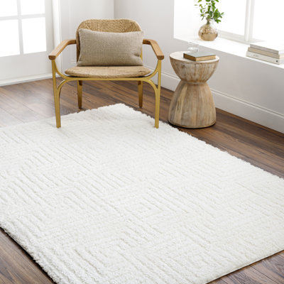 Carollyn Machine Woven Solid Color Area Rug