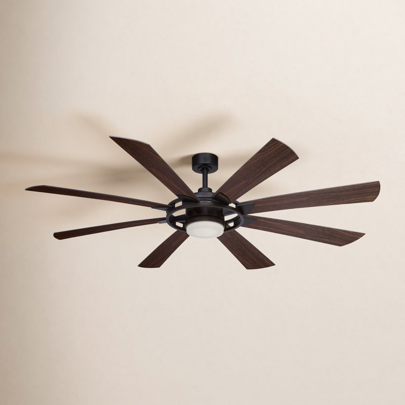 Rogers 68'' Ceiling Fan with LED Lights, New Bronze