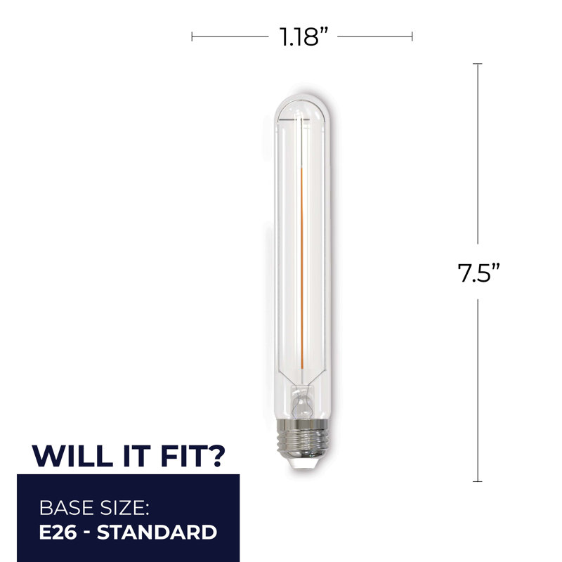 5 watts (25 watts équivalents), ampoule à DEL T9 à intensité variable, (E2600K) / culot moyen (standard)