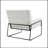 Lopardo Waiting Room Chair with Metal Frame-1640352610