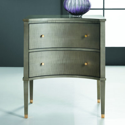 Commode décorative 2 tiroirs Concave Sycamore