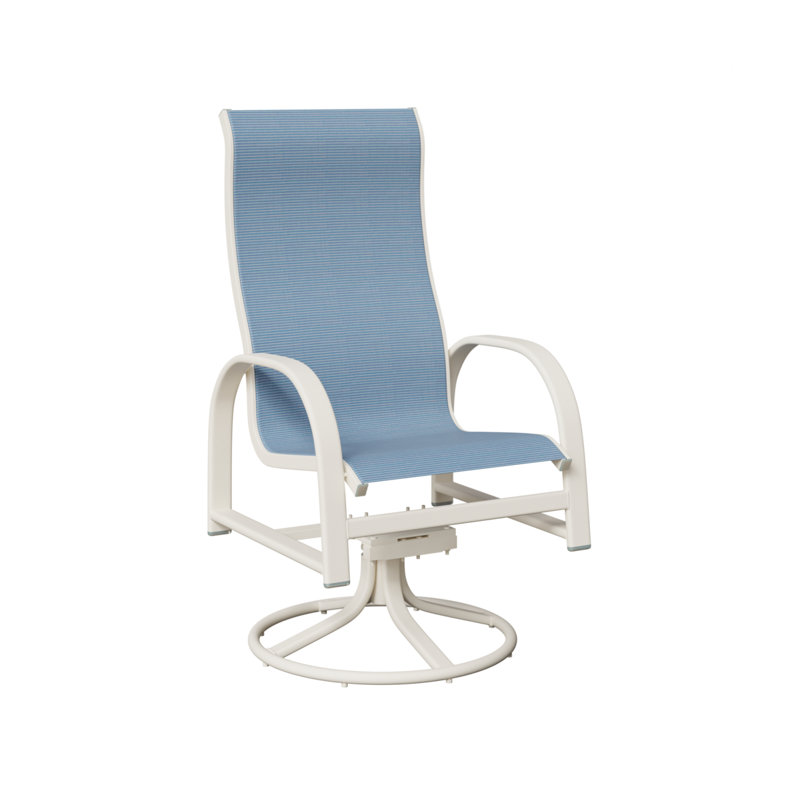 Chaise berçante berçante berçante Berlin, Dupione près de la piscine, Blanc mat