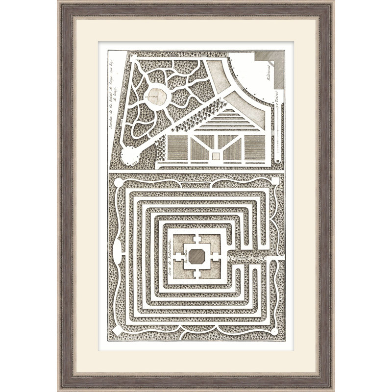 A Garden Design 7, reproduction d'art encadrée, H 35,25 po x l 24,25 po