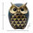 Antique Gold & Midnight Blue Owl statue