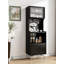 Scandinavian Retro-Style Solid Wood Pantry Integrated Against The Wall Kitchen Storage Cupboard.-112794919