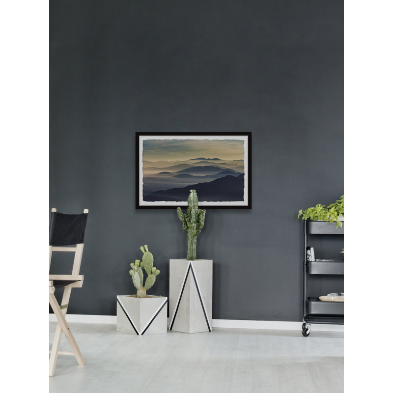 Distant Mountain - Single Picture Frame Print, 20cm H x 30cm W