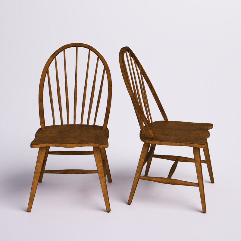 Hendry Hahira Windsor Back Side Chair, Rustic Oak