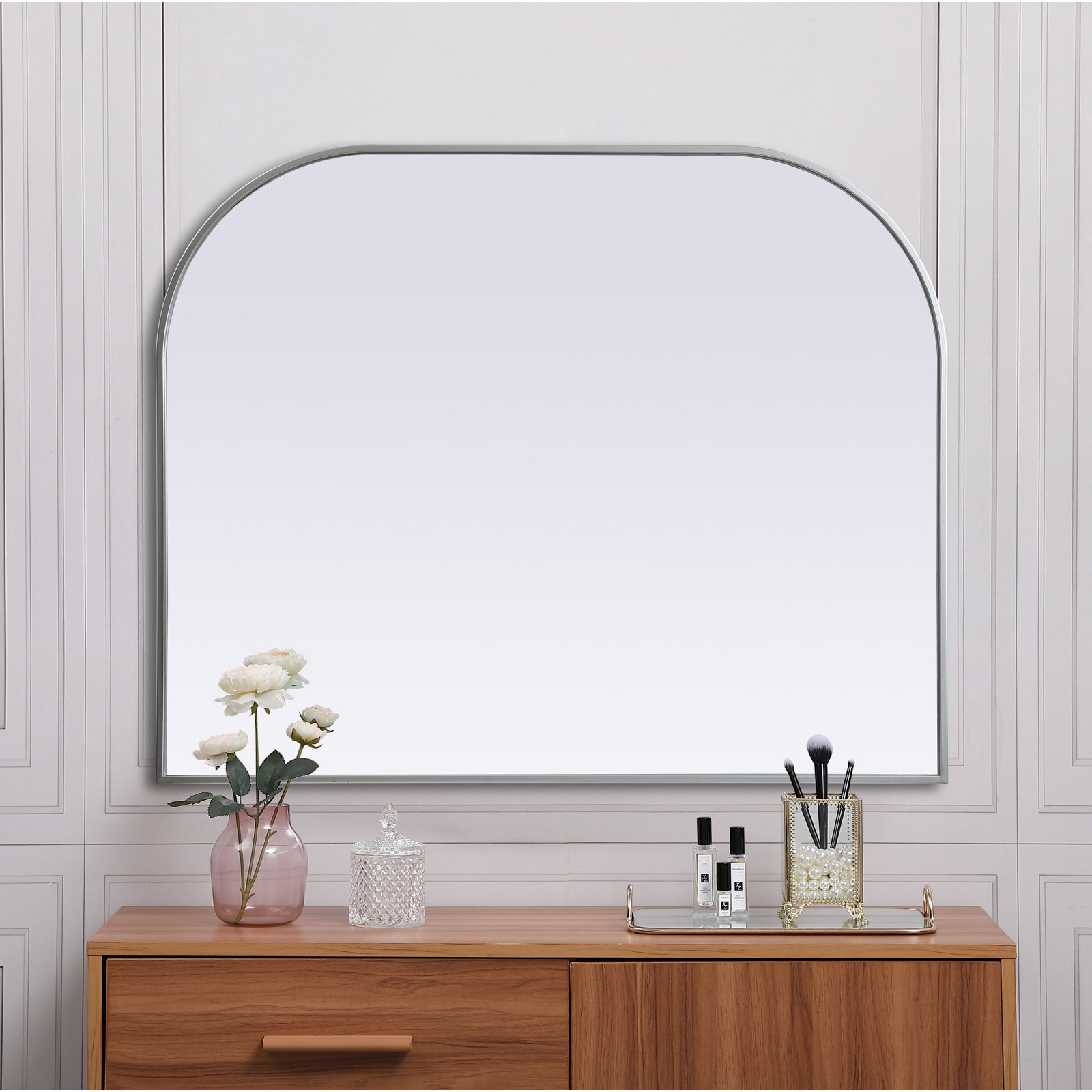 Sabine 42" Accent Mirror, Silver, 34" x 42"
