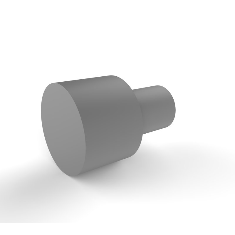 Poignée cylindrique Ballenas, Gris mat