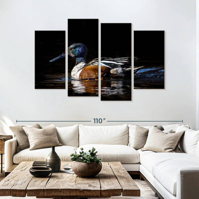 Brampt Northern Shoveler Duck, 54" H x 84" W