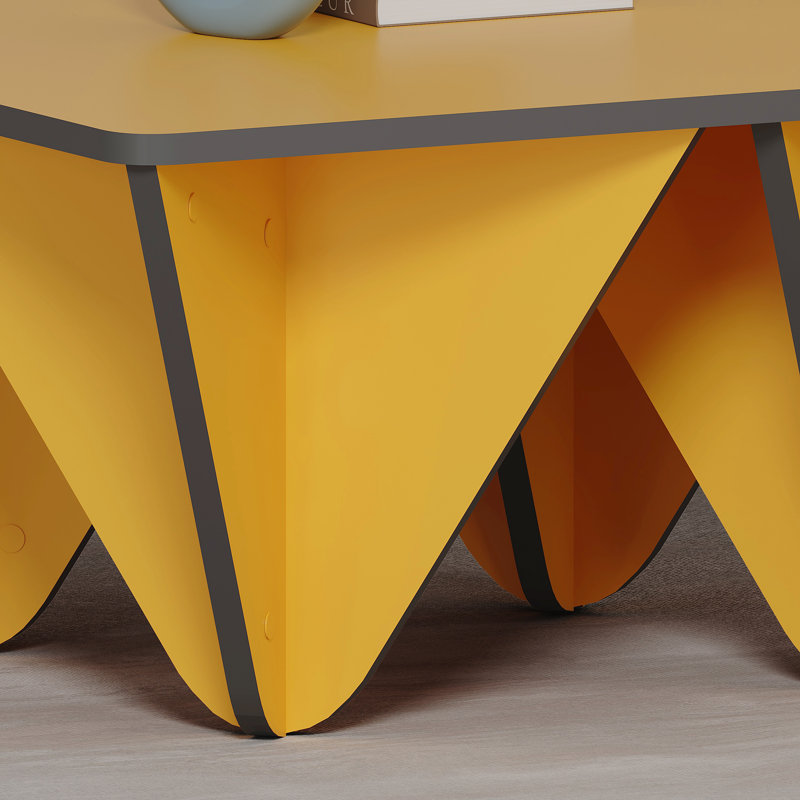 Table basse Haughton, Moutarde / anthracite