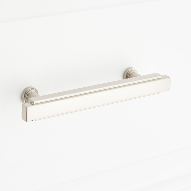 Poignée barre 5 1/16 po Gilderoy, Nickel satiné