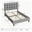 Size Modern Upholstered Bed Frame with Adjustable Square Tufted Headboard-93363909-99170188