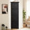 Grand garde-manger d'angle 72 po, 4 niveaux de rangement de ferme noir avec 8 portes | Rangement polyvalent pour la cuisine, la salle de bain, le salon | Idée cadeau