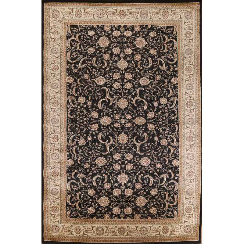 Tapis noir / ivoire