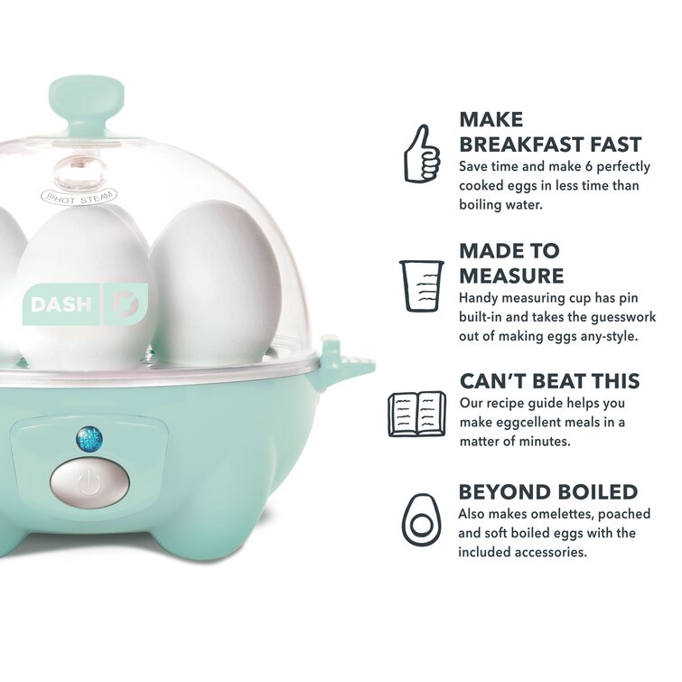 DASH DEC005WH 6 Egg Rapid Egg Cookers - White for sale online