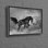 Art mural surdimensionné en toile de coton avec motif de chevaux de course 3D dynamiques, idéal pour les espaces loft et la décoration intérieure sur le thème des animaux