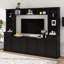 Ensemble de meuble mural 103 po avec pont pour téléviseurs de 75 po ou moins de 103 po, meuble télé avec tablettes réglables et console multimédia-118021655