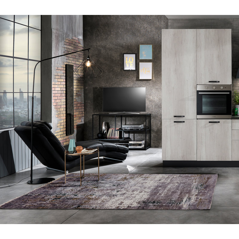 Machine Woven Grey Indoor Rug, Rectangle 160cm x 230cm