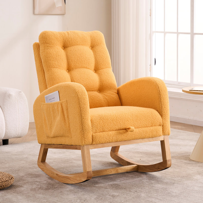 Fauteuil d'appoint avec repose-pieds Accent, Orange moelleux