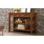 Console de style Mid-Century avec 2 tiroirs de rangement et 2 tablettes à niveaux-129228988