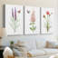 Wildflower Botanical I - Toile tendue avec châssis sur mesure - 3 pièces-82197135