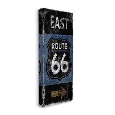 " Route 66 Highway Symbol Blue Right Arrow Directional " by Luke Wilson