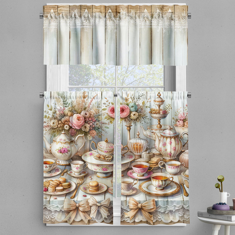 Tailored Kitchen Curtain, 55" W x 36" L