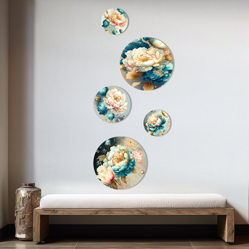 Multi-Color Blooming Flowers III - Floral Metal Wall Décor