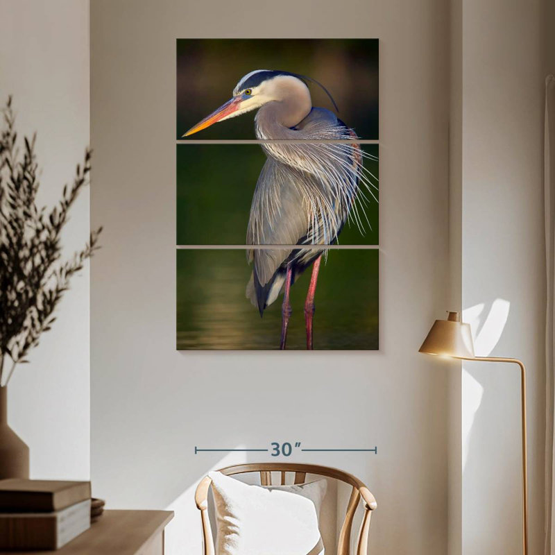 Brampt Wild Great Blue Heron I, 65" H x 42" W