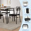 Ensemble de table de salle à manger 3 pièces pour 2 personnes, petite table de cuisine carrée avec 2 chaises rembourrées, support de rangement intégré et structure en métal, coin-repas compact, gris moderne