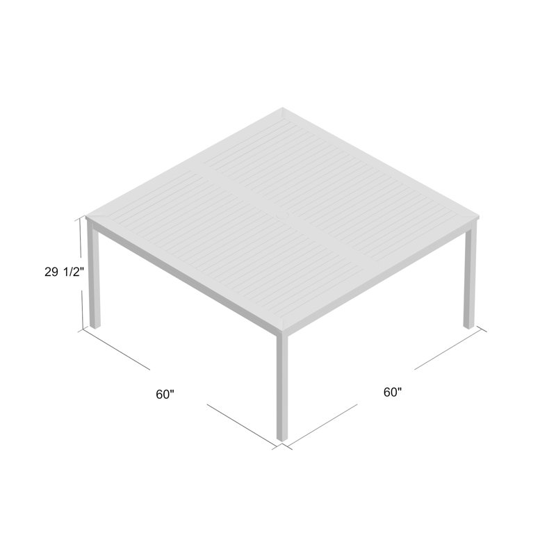Travira Dining Table, Natural Tekwood