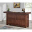American Heritage Savannah Home Bar - Solid Wood in Rustic Brown Finish with Built-In Storage, Wine Rack & Lockable Liquor Cabinets