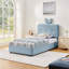Lit tapissier pour enfants avec tête de lit pour oreilles de lapin et lumières DEL-2147251133