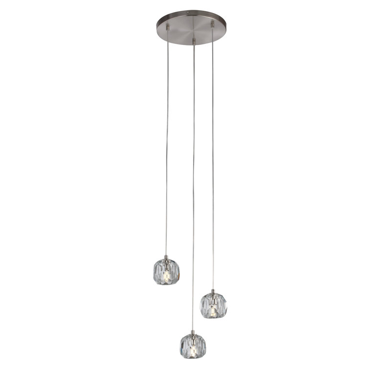 Mishler 3 - Light Cluster Pendant, Brushed Nickel