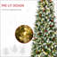 Arbre de Noël artificiel enneigé 9 pi avec branches réalistes, 460 lumières DEL, pommes de pin, baies rouges et 1298 pointes-1904453536