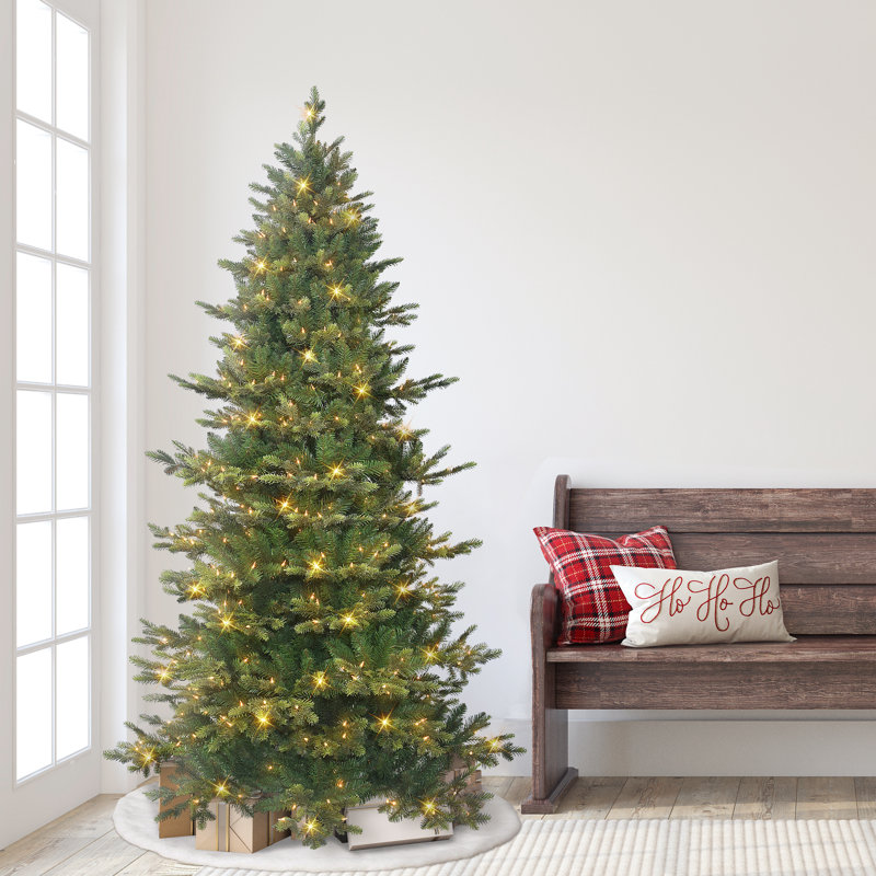 6.5' Artificial Fir Christmas Tree with Color & Clear Lights