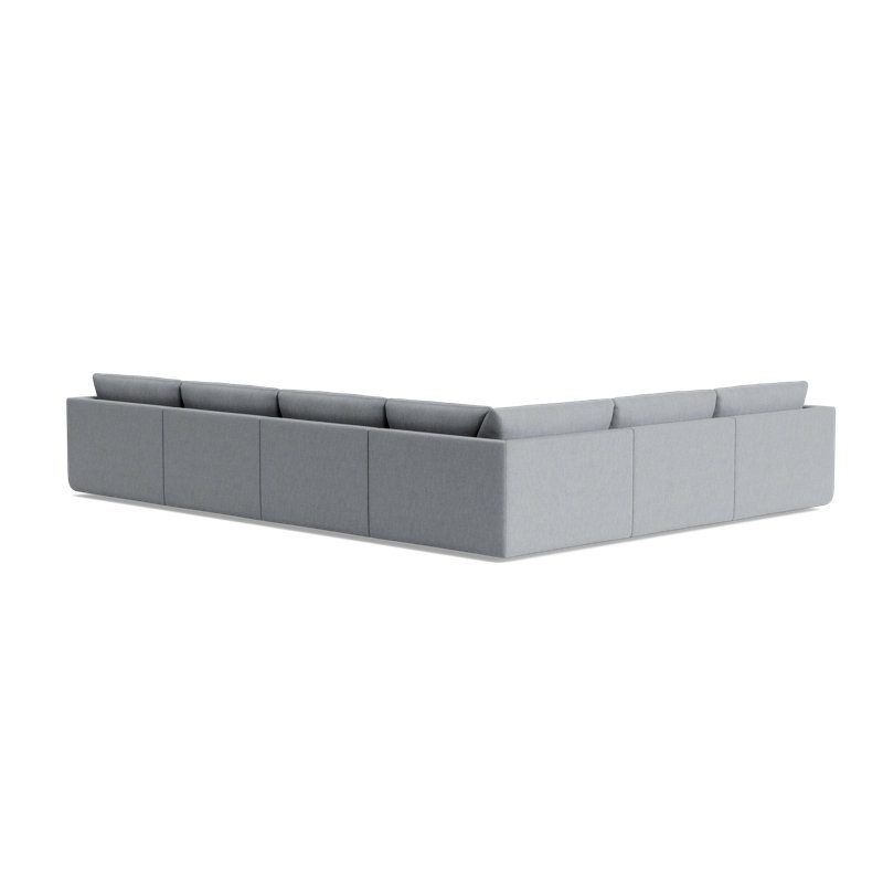 Eva Modular Corner Sectional, Performance Weave - Zinc