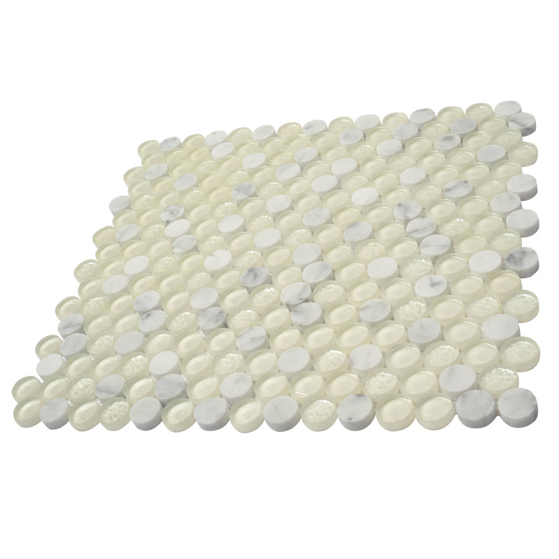 Carreau de plancher et mur rond 12 po x 12 po Penny