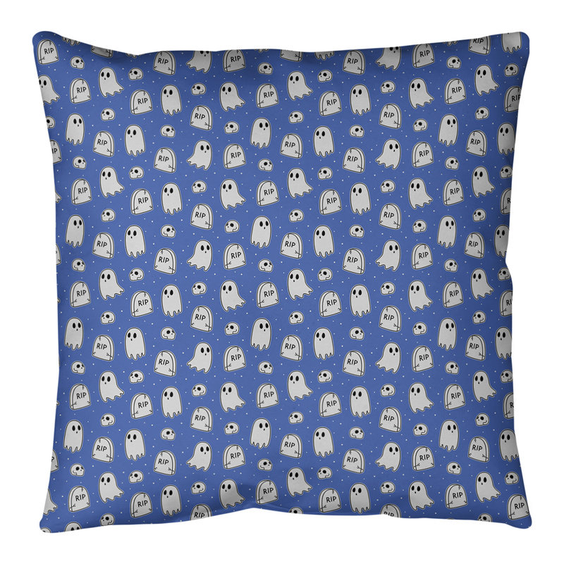 Housse de coussin Katelyn Elizabeth, 28 po x 28 po, bleu