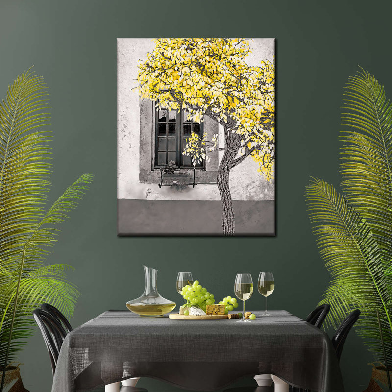 " Tree By The Window " by Julie P, 45" H x 36" W x 1.25" D