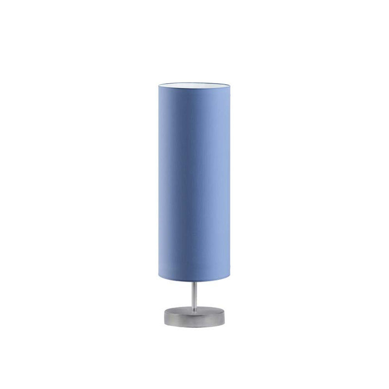 Sydney Metal Table Lamp, Silver, Blue