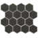 Beveled 3" Hexagon Glass Mesh-Mounted Mosaic Tile